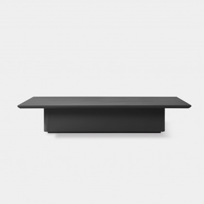 Harbour Santorini Outdoor Slatted Coffee Table in Aluminum Asteroid