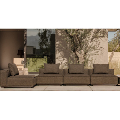 Harbour Santorini Outdoor Slatted Coffee Table in Aluminum Asteroid
