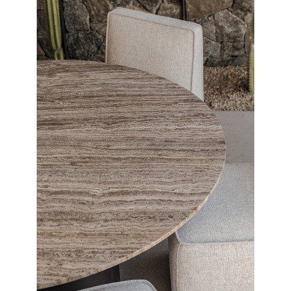 Harbour Santorini Outdoor Slatted Square Side Table in Aluminum Asteroid