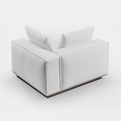 Harbour Santorini Return Right - Oak Brown, Harbour Belgian Linen Smoke