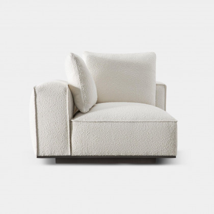 Harbour Santorini Corner Left - Oak Brown / Boucle Charcoal