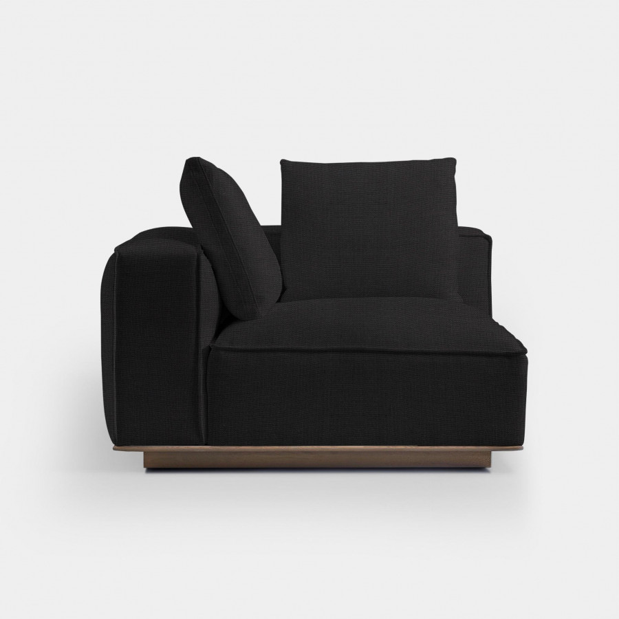 Harbour Santorini Corner Left - Oak Brown, Boucle Slate