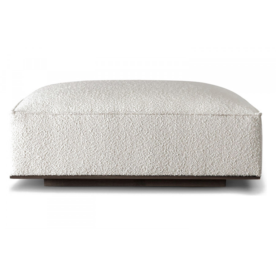Harbour Santorini Ottoman - Oak Brown, Boucle Ivory