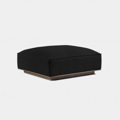 Harbour Santorini Ottoman - Oak Natural, Harbour Belgian Linen Smoke