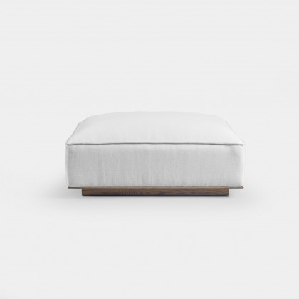 Harbour Santorini Ottoman - Oak Natural, Harbour Belgian Linen Smoke