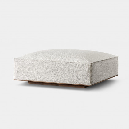 Harbour Santorini Ottoman - Oak Natural, Harbour Belgian Linen Smoke