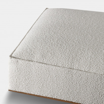Harbour Santorini Ottoman - Oak Natural, Harbour Belgian Linen Smoke