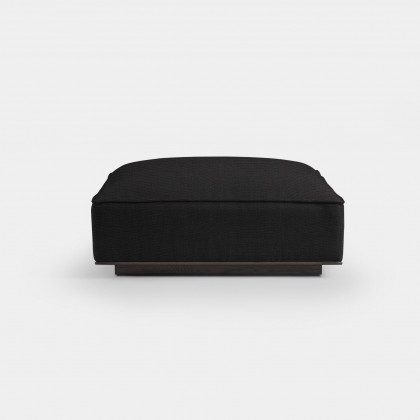 Harbour Santorini Ottoman - Oak Natural, Harbour Belgian Linen Smoke