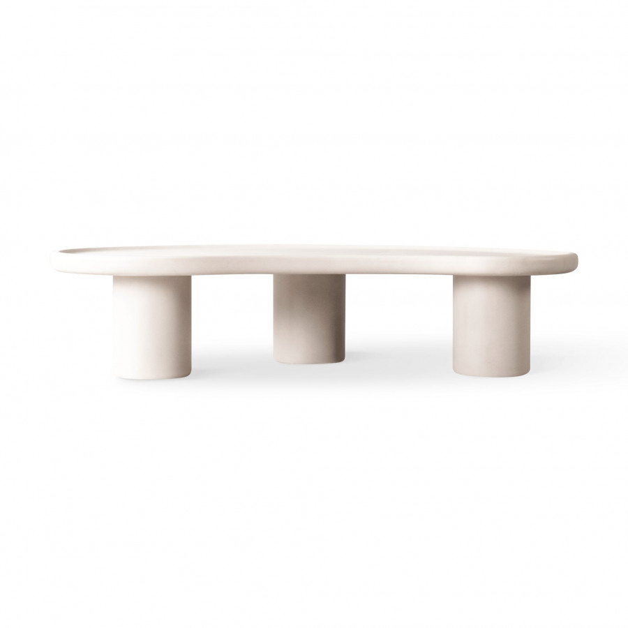 Harbour Scala Organic Coffee Table in Composite Concrete Salt