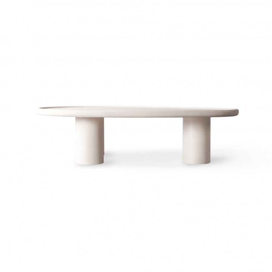 Harbour Scala Almond Coffee Table in Composite Concrete Salt