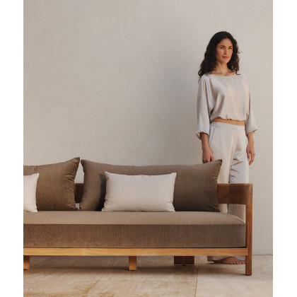 Harbour Throw Pillow Pebble White