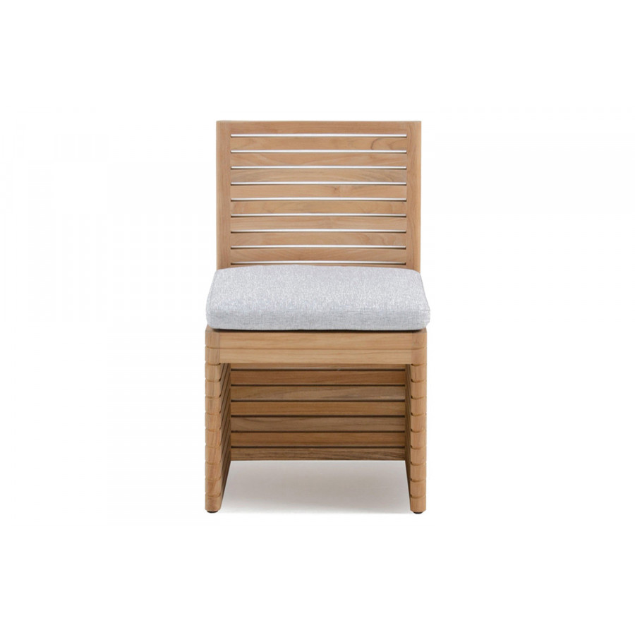 Harbour Tahiti Armless Dining Chair - Teak Natural, Copacabana Sand
