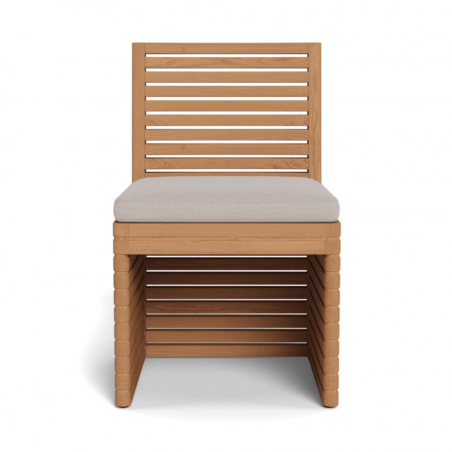 Harbour Tahiti Armless Dining Chair - Teak Natural / Panama Marble