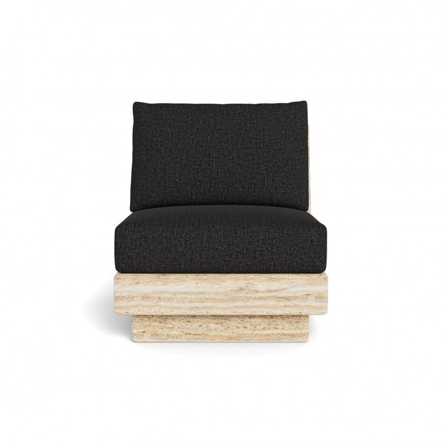 Harbour Tulum Travertine Armless Lounge Chair