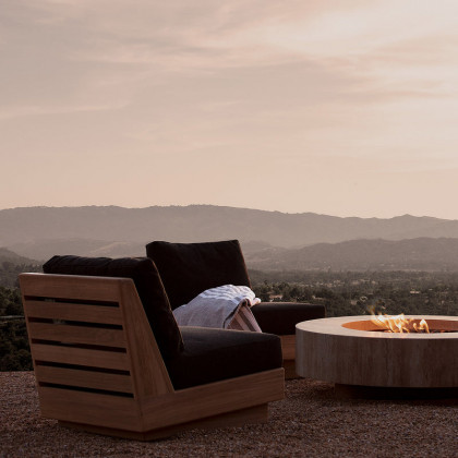 Harbour Tulum Travertine Armless Lounge Chair
