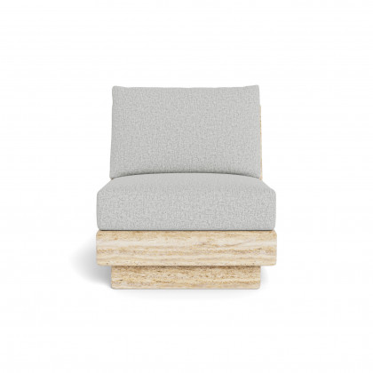 Harbour Tulum Travertine Armless Lounge Chair