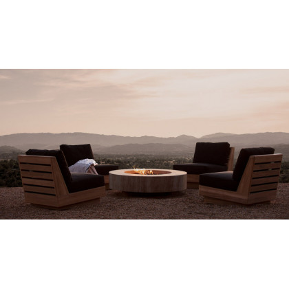 Harbour Tulum Travertine Armless Lounge Chair - Travertine Natural / Copacabana Sand