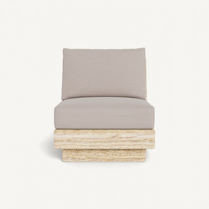 Harbour Tulum Travertine Armless Lounge Chair