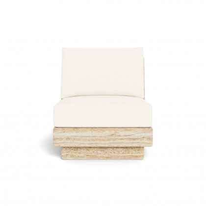 Harbour Tulum Travertine Armless Lounge Chair