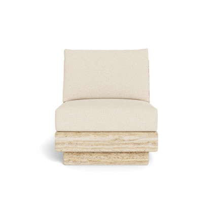Harbour Tulum Travertine Armless Lounge Chair