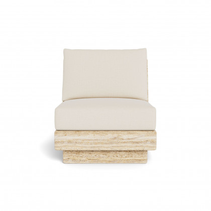 Harbour Tulum Travertine Armless Lounge Chair