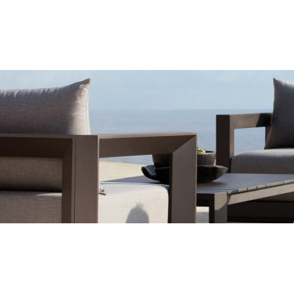 Harbour Vaucluse Dining Chair in Aluminum Asteroid / Batyline Silver