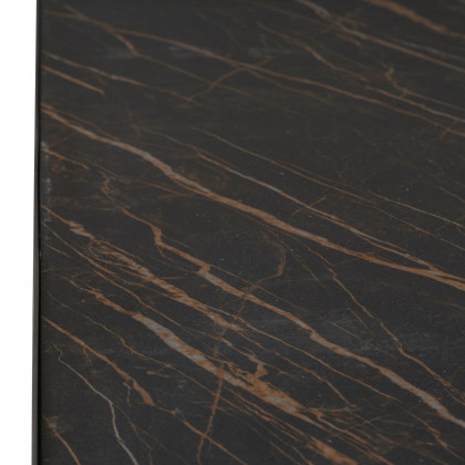 Harbour Vaucluse Dining Table 81" - Aluminum Taupe, Laminam Grigio