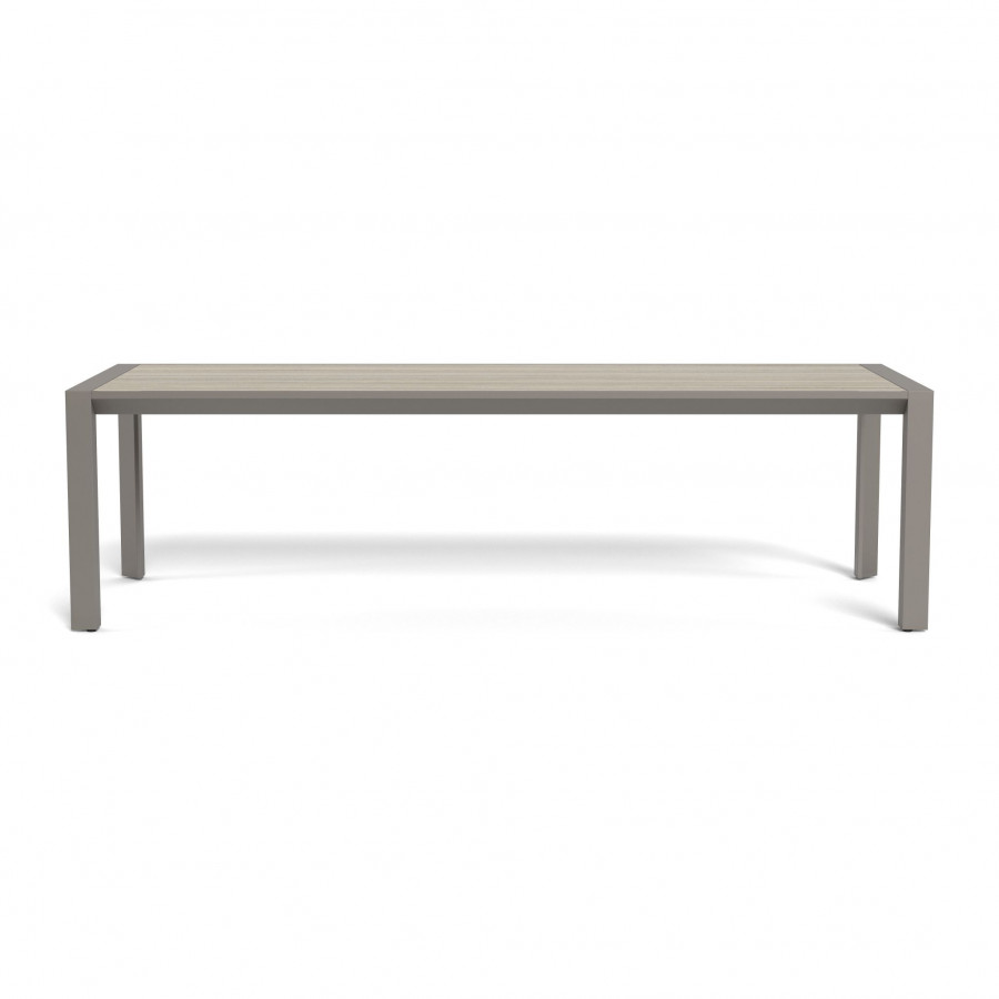 Harbour Vaucluse Dining Table 2600 - Aluminum Taupe / Laminam Grigio