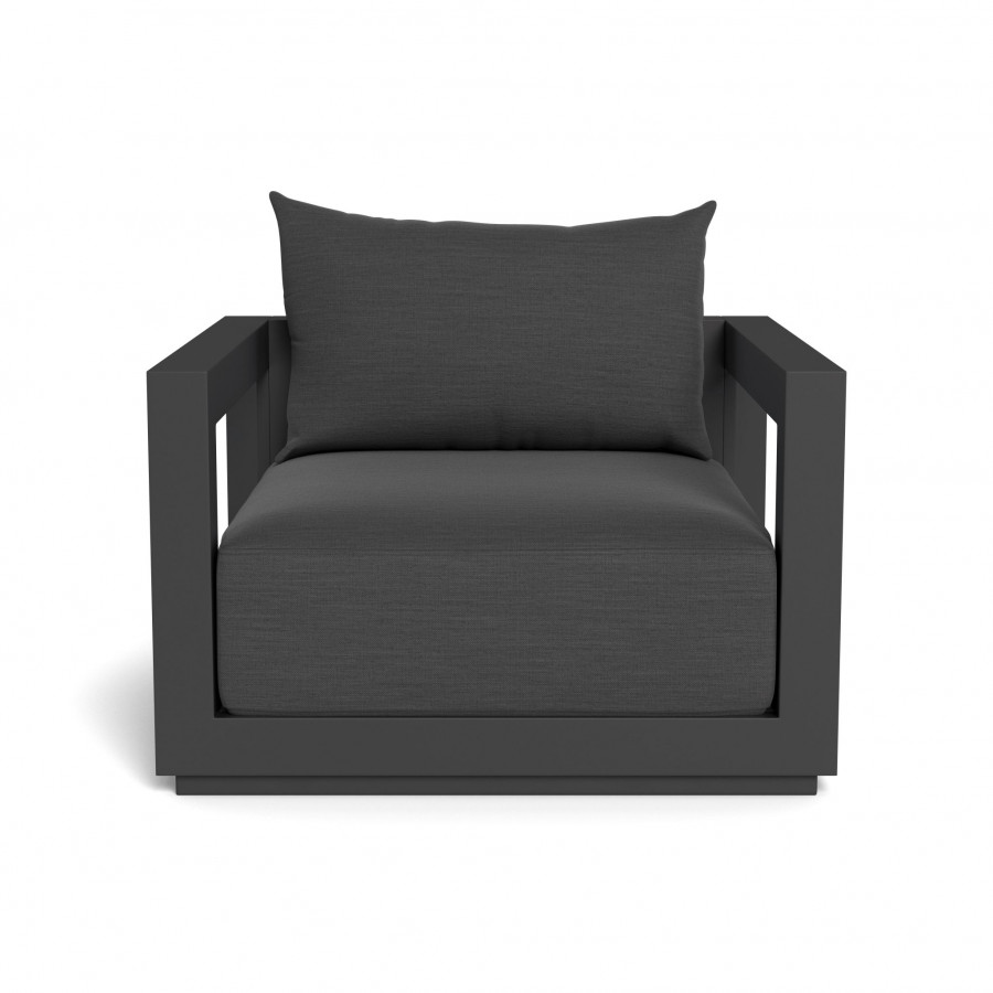 Harbour Vaucluse Lounge Chair - Aluminum Asteroid / Panama Grafito / Batyline Silver