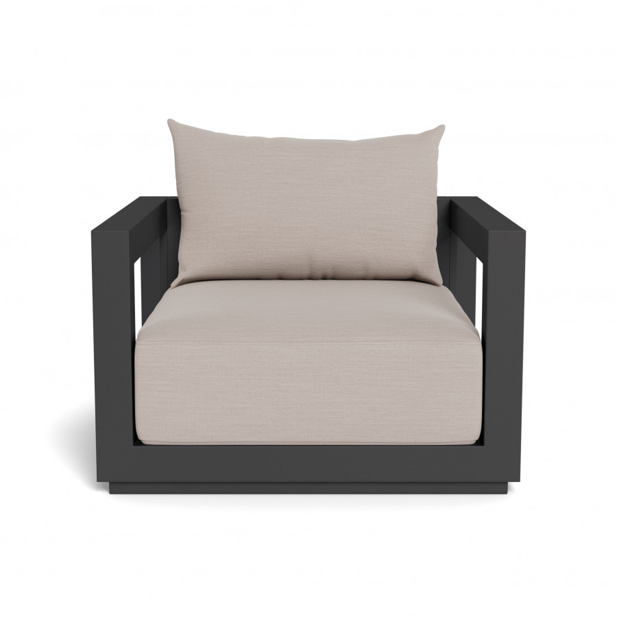 Harbour Vaucluse Lounge Chair - Aluminum Asteroid / Panama Marble / Batyline Silver