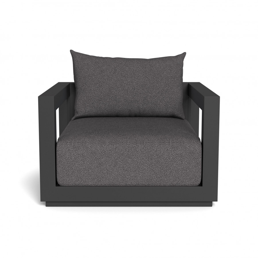 Harbour Vaucluse Lounge Chair - Aluminum Asteroid / Riviera Slate / Batyline Silver