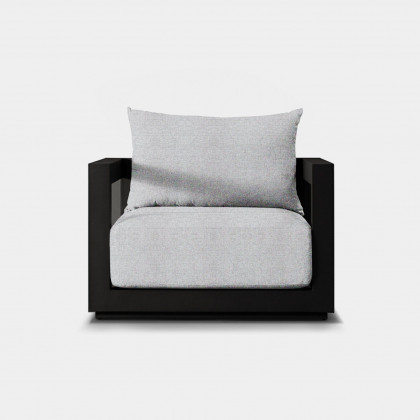 Harbour Vaucluse Swivel Lounge Chair - Aluminum Asteroid / Copacabana Sand / Batyline Silver