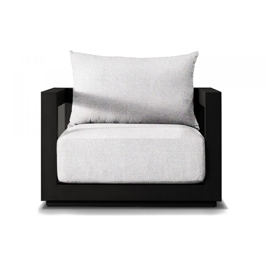 Harbour Vaucluse Swivel Lounge Chair - Aluminum Asteroid, Panama Blanco