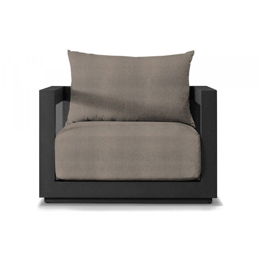 Harbour Vaucluse Swivel Lounge Chair - Aluminum Asteroid, Riviera Stone