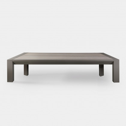 Harbour Vaucluse Coffee Table - Aluminum Taupe / Laminam Grigio