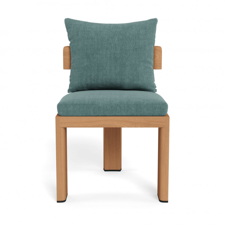 Harbour Victoria Teak Armless Dining Chair - Teak Natural / Altona Dew