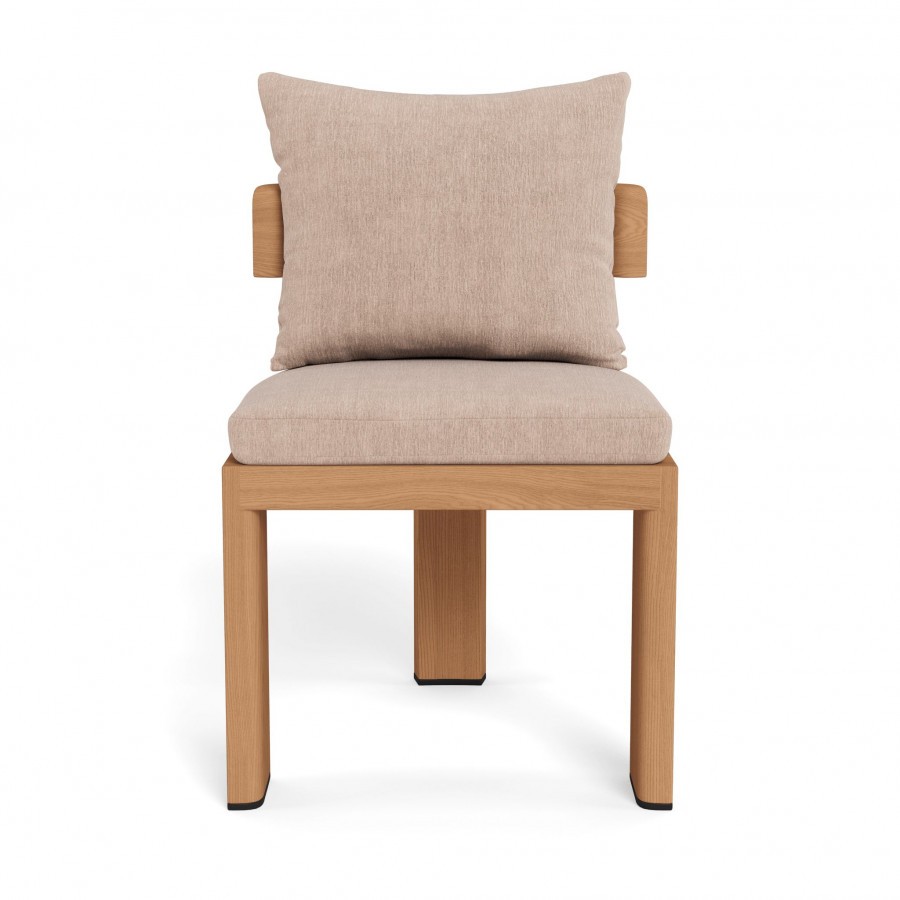 Harbour Victoria Teak Armless Dining Chair - Teak Natural / Altona Sand