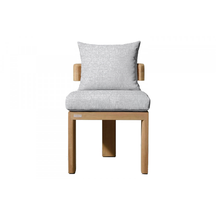 Harbour Victoria Teak Armless Dining Chair - Teak Natural, Copacabana Sand
