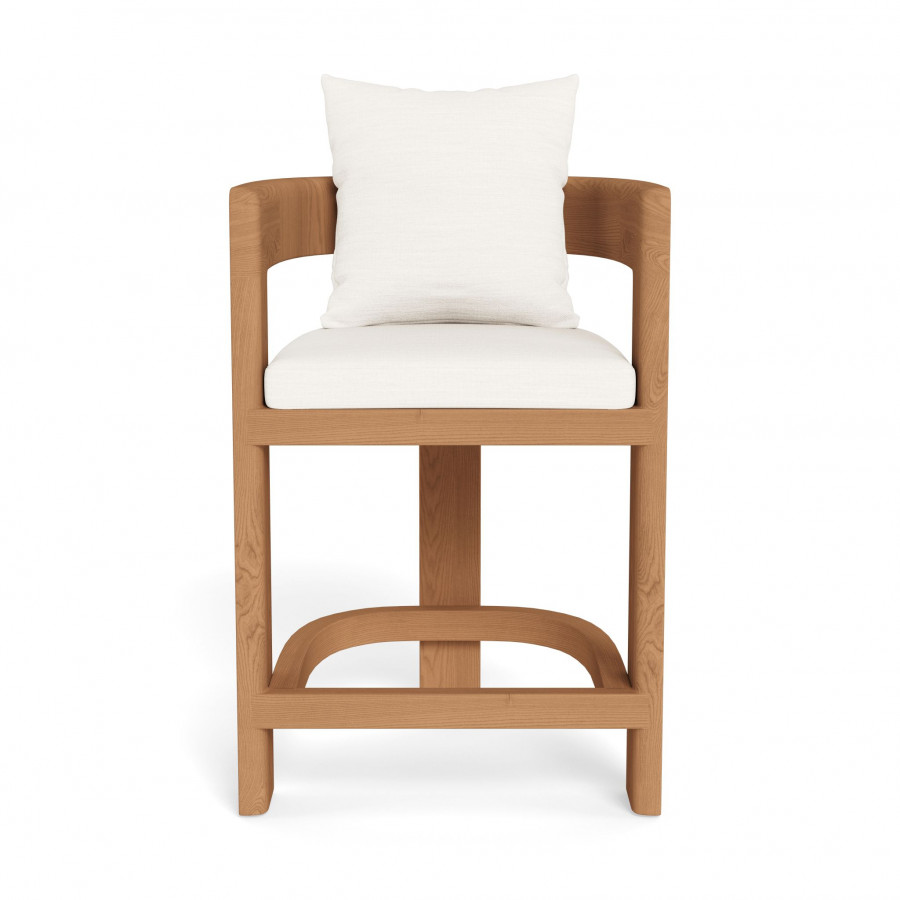 Harbour Victoria Teak Counter Stool - Teak Natural / Panama Blanco