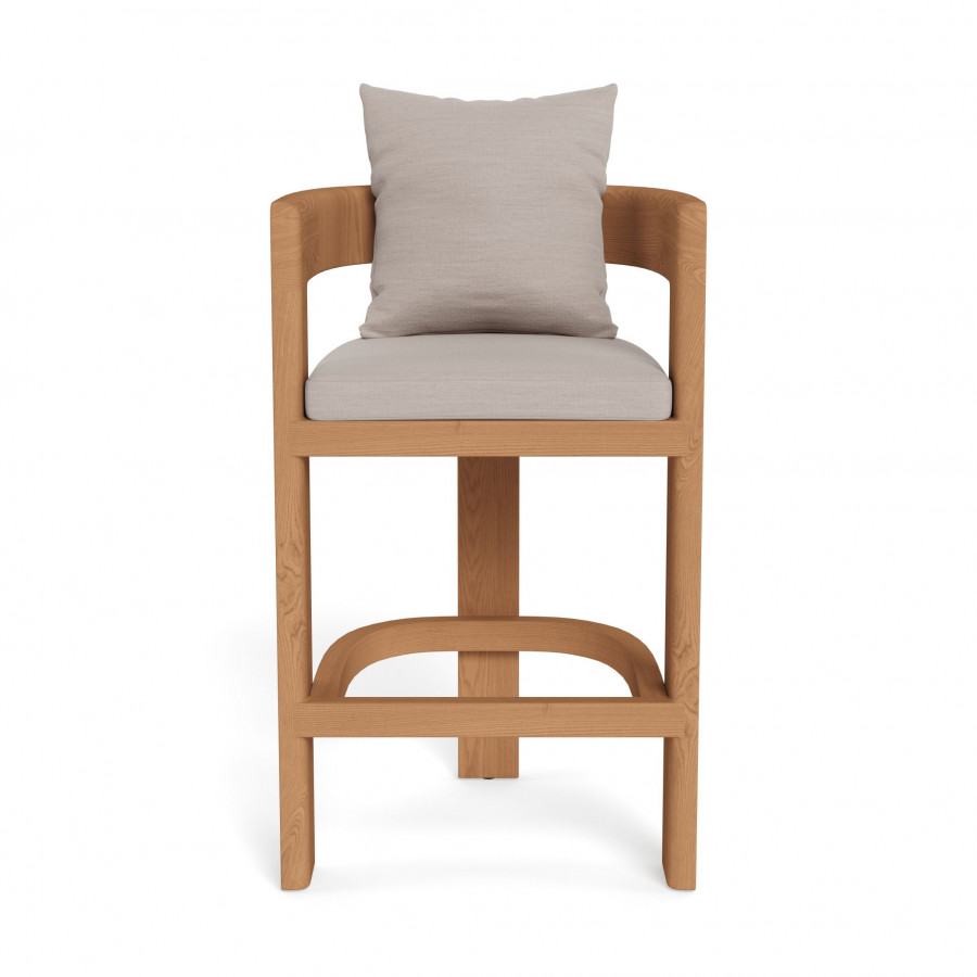 Harbour Victoria Teak Bar Stool - Teak Natural / Panama Marble