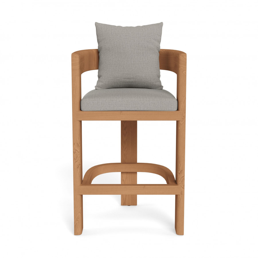 Harbour Victoria Teak Bar Stool - Teak Natural / Stirling Fog