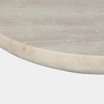 Harbour Victoria Teak Dining Table 2600 in Teak Natural / Travertine Cream