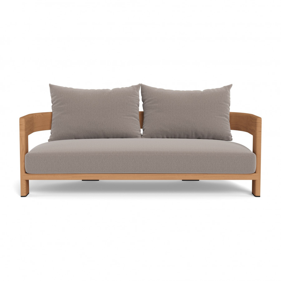Harbour Victoria Teak 2 Seat Sofa - Teak Natural / Marley Chinchilla