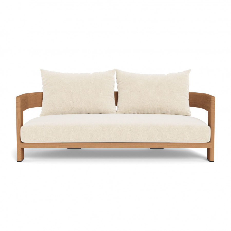 Harbour Victoria Teak 2 Seat Sofa - Teak Natural / Marley Parchment
