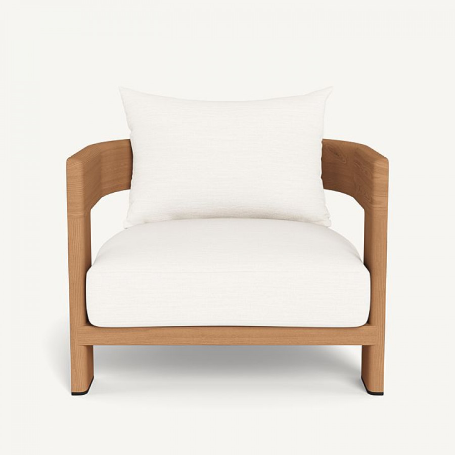 Harbour Victoria Teak Lounge Chair - Teak Natural / Panama Blanco