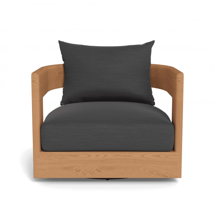 Harbour Victoria Teak Swivel Lounge Chair - Teak Natural / Panama Grafito