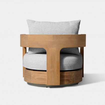Harbour Victoria Teak Swivel Lounge Chair - Teak Natural / Panama Grafito
