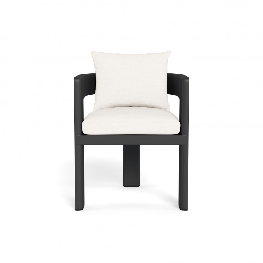 Harbour Victoria Aluminum Dining Chair - Aluminum Asteroid / Panama Blanco