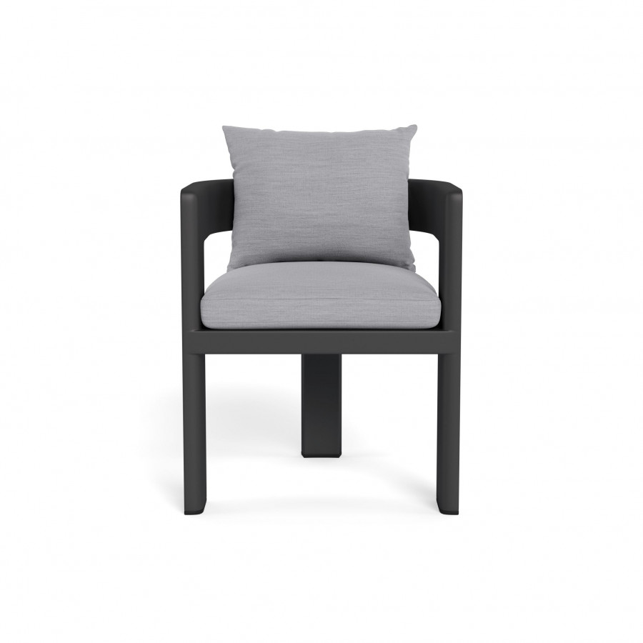 Harbour Victoria Aluminum Dining Chair - Aluminum Asteroid / Panama Cloud