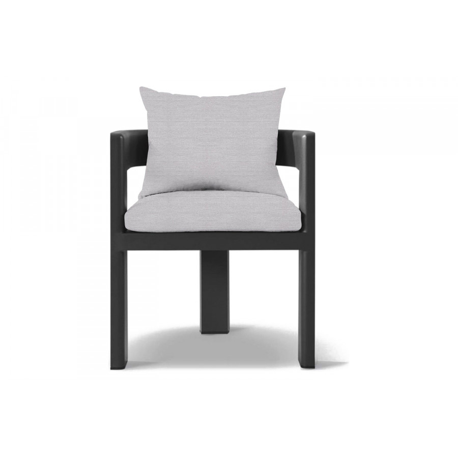 Harbour Victoria Dining Chair - Aluminum Asteroid, Panama Cloud